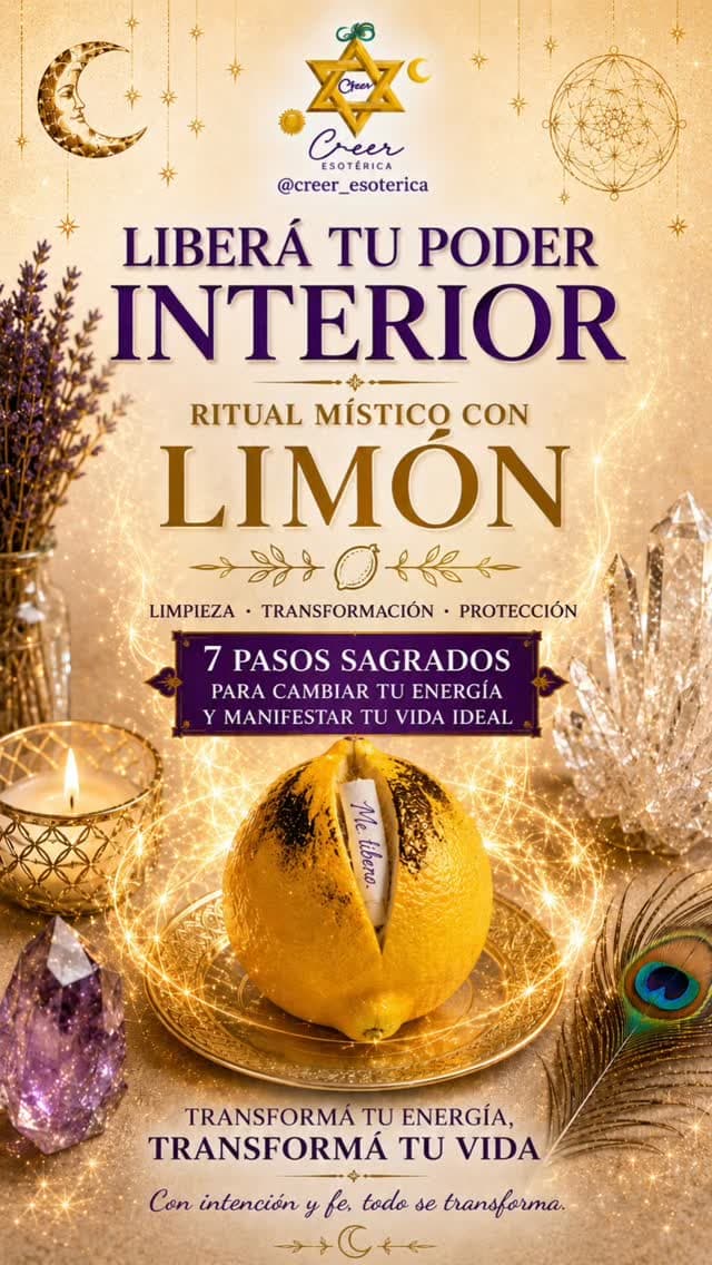 Ritual místico con limón de Creer Esotérica